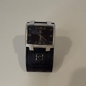 Rip Curl Silver and Black Men's Watch